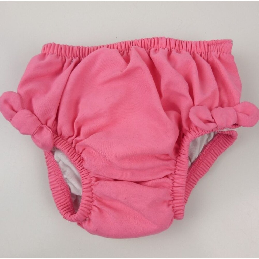 Wonder Nation Swim Diaper Pink Bows Size 3-6 Months Snap Closure